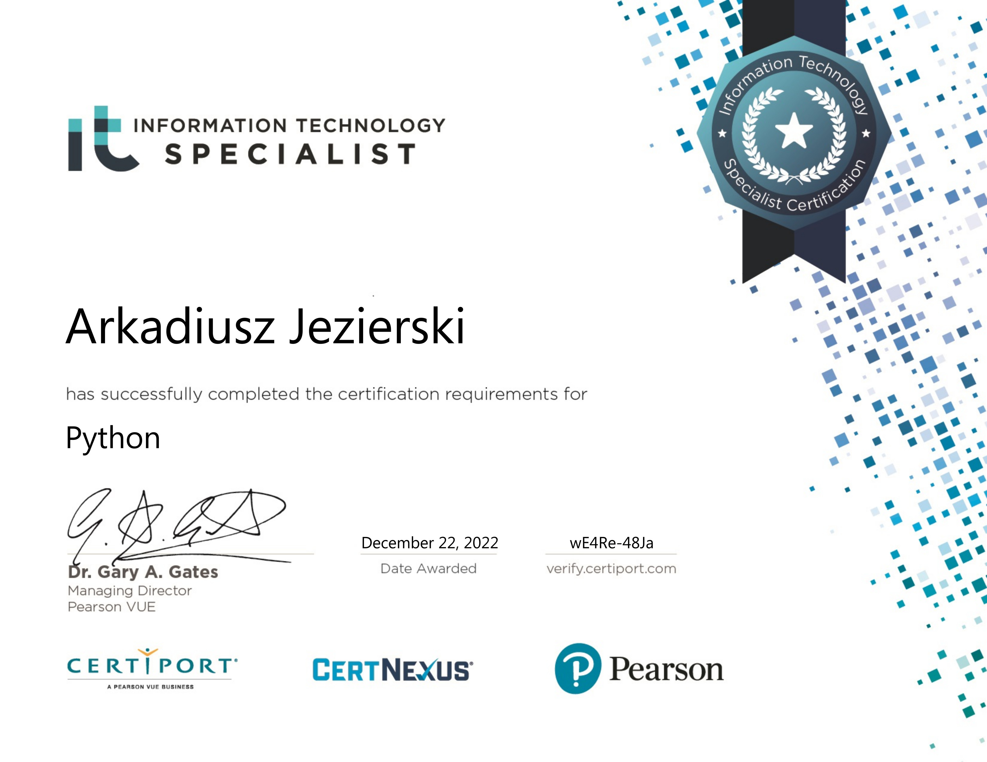 Python Programming Certificate